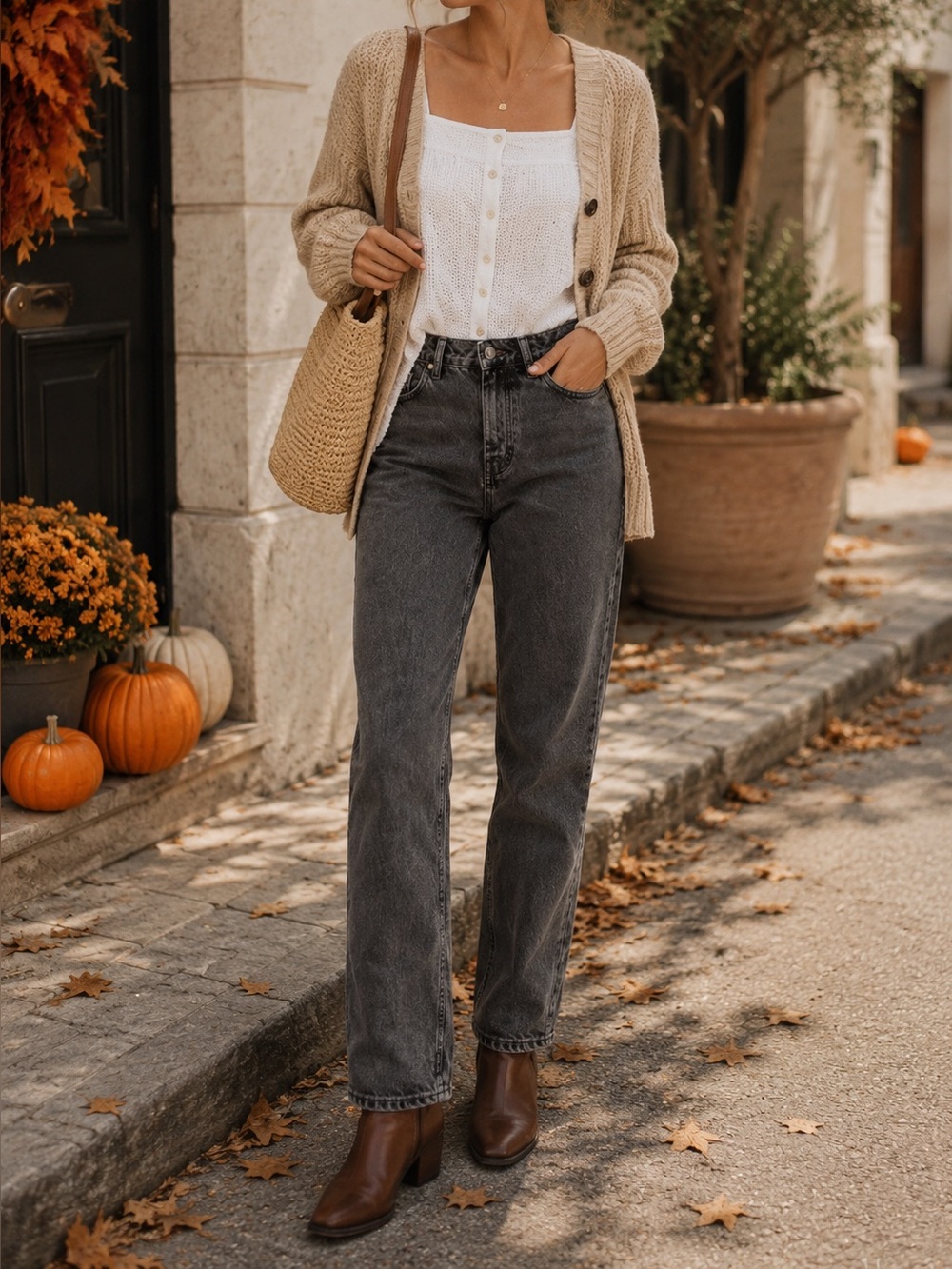 Zara Black Washed Denim Jeans